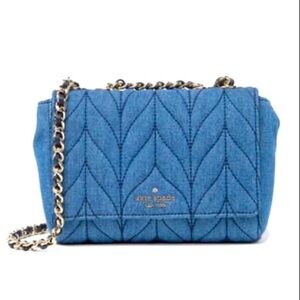 Kate Spade Briar Lane Denim Quilted Emely Crossbody Bag
